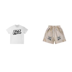 EC1 Set — White Tee & Beige Shorts EC1 Set — White Tee & Beige Shorts