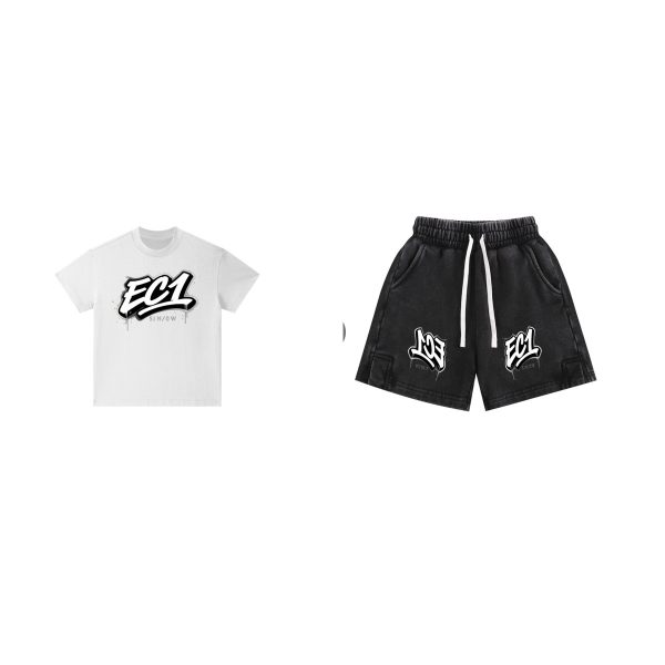 EC1 Set — White Tee & Black Shorts